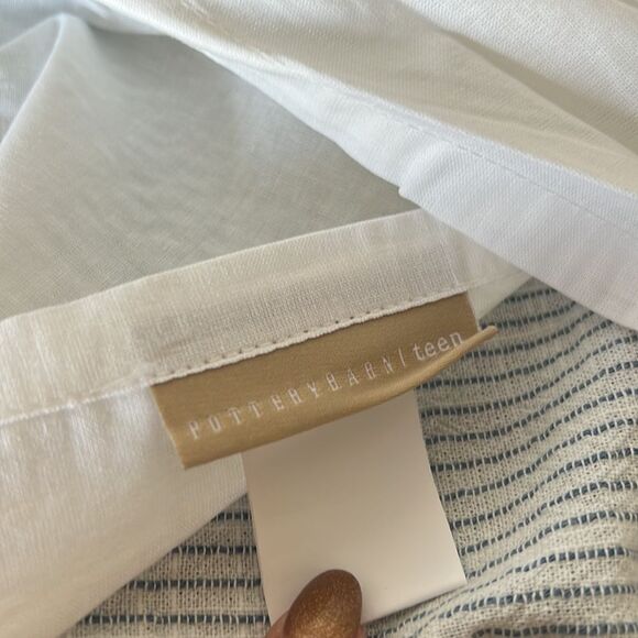 Pottery Barn Teen Plant Dyed Diamond Trim Duvet Cover and sham - Picture 10 of 11